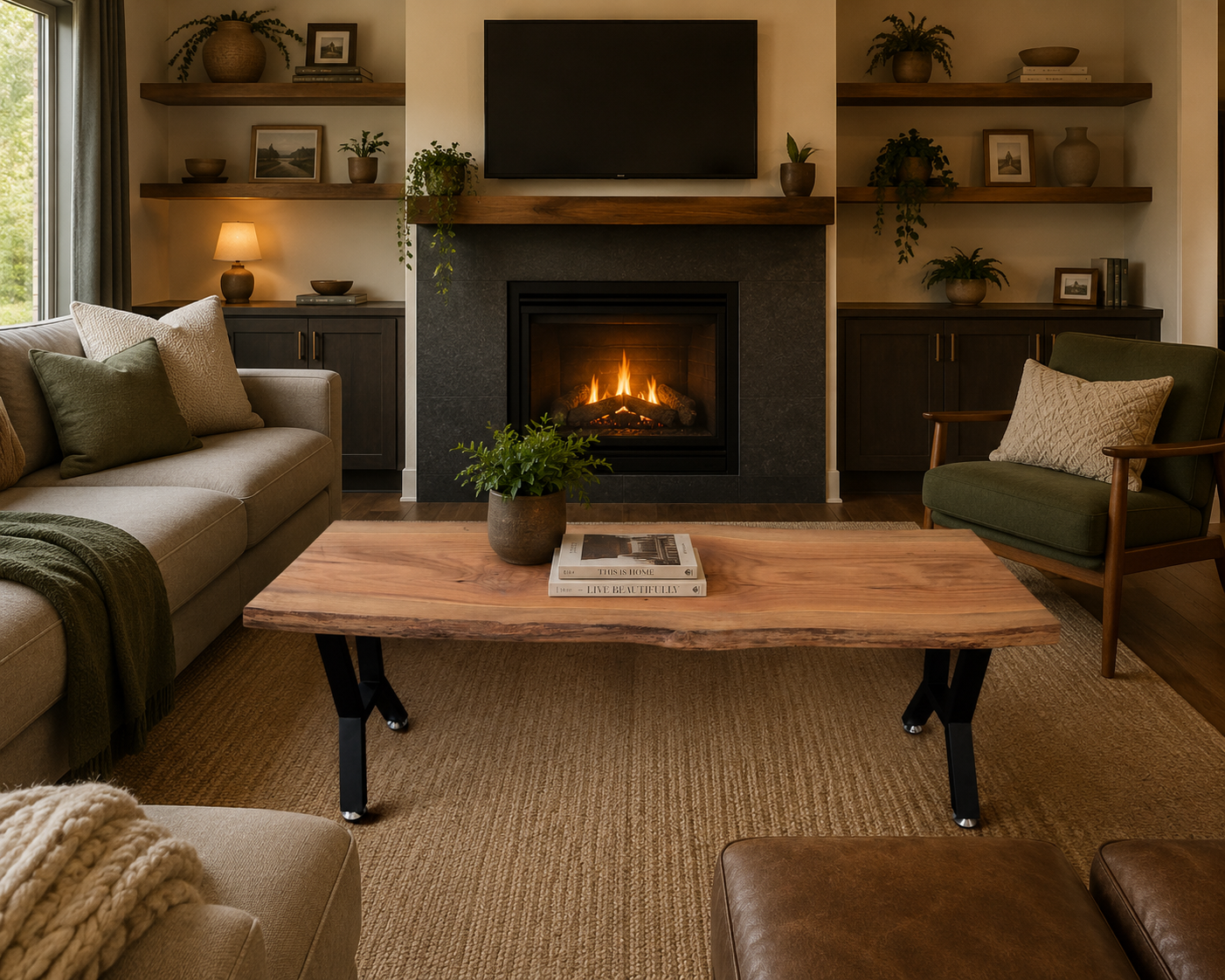 🌿Hand crafted Red Oak Coffee Table🌿