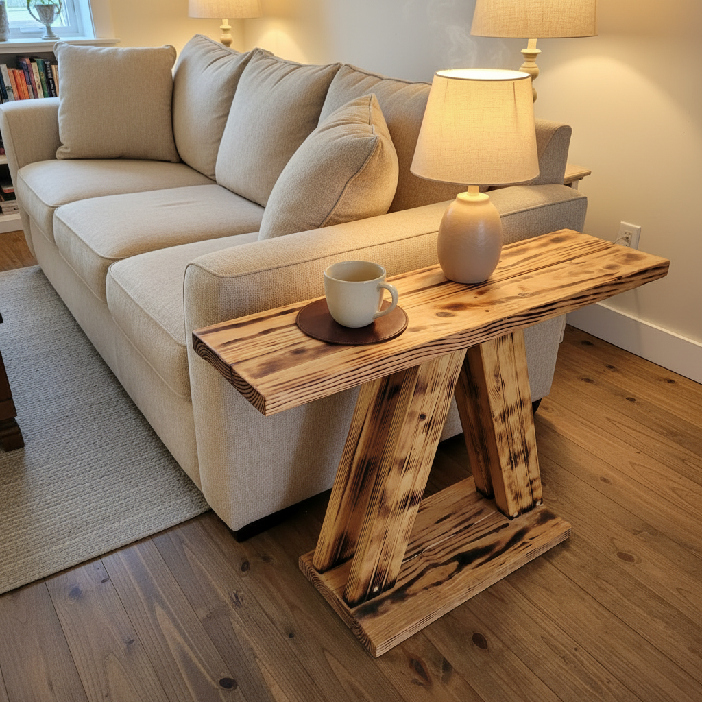 Handcrafted rustic console table built to make a statement 🌾